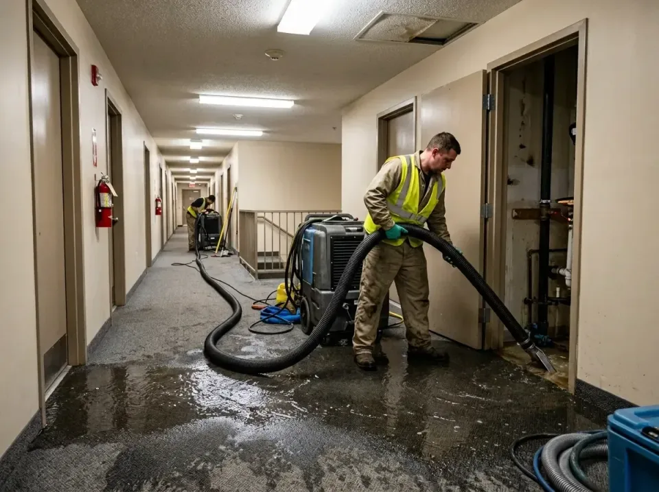 multi-unit-apartment-hallway-f-005 — frequently asked questions, Emergency Burst Pipe Water Extraction & Removal in Franconi…